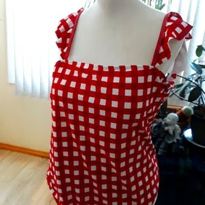 1 pc swimsuit red/ white never worn
